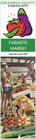Welcome to the Columbus County Community Farmers Market - since 1998, one of the finest local markets in the area.  The market features only farmer-grown, farmer-sold products